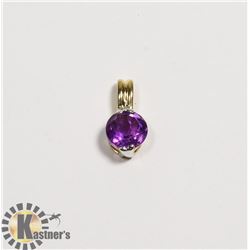 #141-AMETHYST & CZ PENDANT