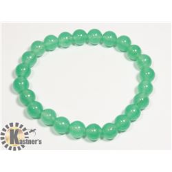 #156- GREEN ADVENTURINE BEAD BRACELET/ 8mm/ 7.5"