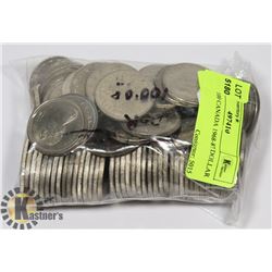 LOT OF 100 CANADA 1968-87 DOLLAR COINS
