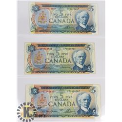 1972-79 MISCUT ERROR CANADA $5 NOTES