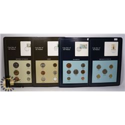 4 VARIOUS COIN SETS OF ALL NATIONS