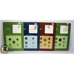 4 VARIOUS COIN SETS OF ALL NATIONS