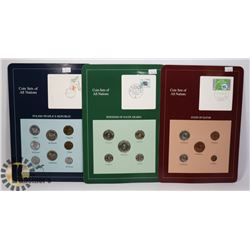 4 VARIOUS COIN SETS OF ALL NATIONS