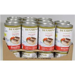 CASE OF DIAMOND BRAND MACKEREL IN BRINE