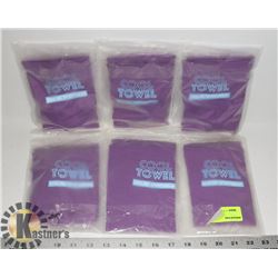 BUNDLE OF 6 PURPLE COOL TOWELS (COOLING SPORTSWEAR