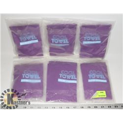 BUNDLE OF 6 PURPLE COOL TOWELS (COOLING SPORTSWEAR