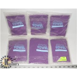 BUNDLE OF 6 PURPLE COOL TOWELS (COOLING SPORTSWEAR