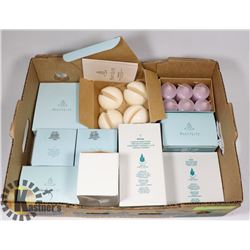 FLAT OF ASSORTED PARTYLITE CANDLES AND CANDLE