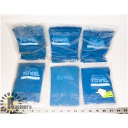 BUNDLE OF 6 BLUE COOL TOWELS (COOLING SPORTSWEAR