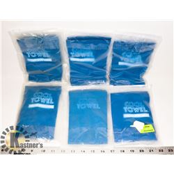 BUNDLE OF 6 BLUE COOL TOWELS (COOLING SPORTSWEAR