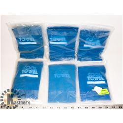 BUNDLE OF 6 BLUE COOL TOWELS (COOLING SPORTSWEAR