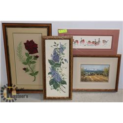 COLLECTION OF ARTWORK, SOME FRAMED