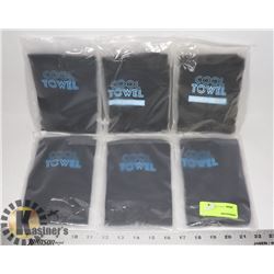 BUNDLE OF 6 GRAY COOL TOWELS (COOLING SPORTSWEAR)