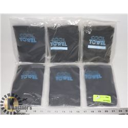 BUNDLE OF 6 GRAY COOL TOWELS (COOLING SPORTSWEAR)