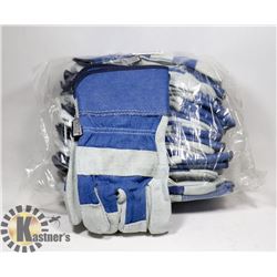 12 PAIRS OF FORCEFIELD LEATHER WORK GLOVES