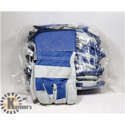 12 PAIRS OF FORCEFIELD LEATHER WORK GLOVES