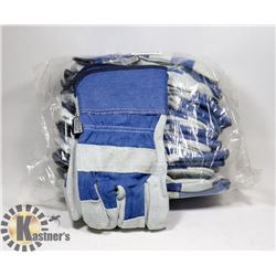 12 PAIRS OF FORCEFIELD LEATHER WORK GLOVES