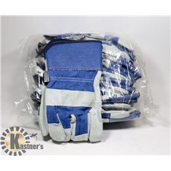 12 PAIRS OF FORCEFIELD LEATHER WORK GLOVES