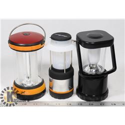 LOT OF 3 EDDIE BAUER 100 LUMEN LANTERNS WORKING