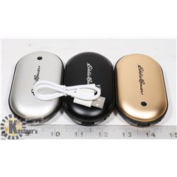 LOT OF 3 EDDIE BAUER HANDWARMER AND POWERBANKS
