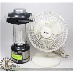 GE LANTERN WITH 2 SPEED DESK/TABLE FAN