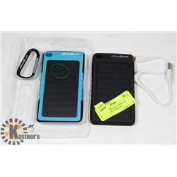 LOT OF 2 EDDIE BAUER SOLAR POWER BANKS 6000MAH