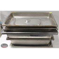 LOT OF 9 ASSORTED FULL SIZE FOOD INSERTS