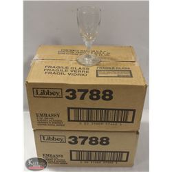 LOT OF 2 DOZEN LIBBEY 3 OZ SHERRY GLASSES
