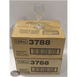LOT OF 2 DOZEN LIBBEY 3 OZ SHERRY GLASSES