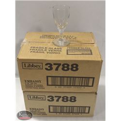 LOT OF 2 DOZEN LIBBEY 3 OZ SHERRY GLASSES
