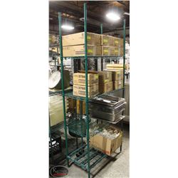 BAILIFF SEIZURE 4-TIER GREEN WIRE RACK 36"X18"X87"