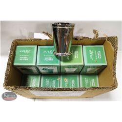 LOT OF 12 NICKEL PLATED 12OZ JULEP CUPS