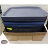 Image 1 : LOT OF 2 RUBBERMAID 14 GALLON TOTES W/ LIDS &