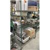 Image 1 : 3-TIER GREEN WIRE RACK ON CASTORS 48"X24"X80"