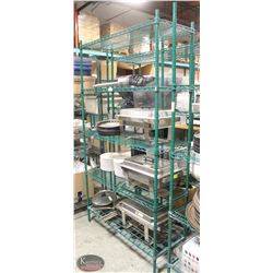 BAILIFF SEIZURE 5-TIER GREEN WIRE RACK 48"X18"X87"