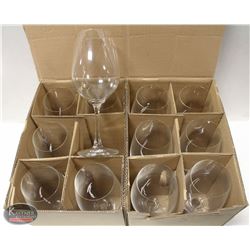 CASE OF 12 NEW BORDEAUX WINE GLASSES - MADE IN