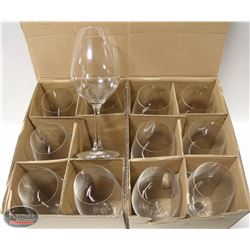 CASE OF 12 NEW BORDEAUX WINE GLASSES - MADE IN