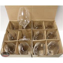 CASE OF 12 NEW BORDEAUX WINE GLASSES - MADE IN