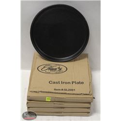 LOT OF 5 NEW 8" CAST IRON PLATES