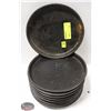Image 1 : LOT OF 10 USED 8" CAST IRON PLATES