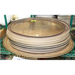 LOT OF 22 ASSORTED SIZE SERVING TRAYS