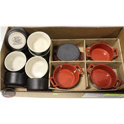 FLAT OF ASSORTED OVEN SAFE BOWLS