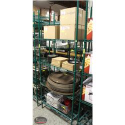 BAILIFF SEIZURE 4-TIER GREEN WIRE RACK 36"X18"X87"