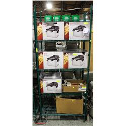 BAILIFF SEIZURE 4-TIER GREEN WIRE RACK 36"X18"X87"