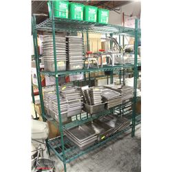 BAILIFF SEIZURE 4-TIER GREEN WIRE RACK 48"X24"X87"