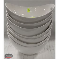 STACK OF 7 SERVING BOWLS