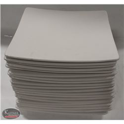 STACK OF 20 SQUARE SERVING PLATES, 11-1/2"