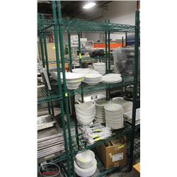 BAILIFF SEIZURE 4 TIER GREEN WIRE RACK, 36 X 24 X 87