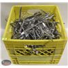 Image 1 : MILK CRATE W/ LARGE ASSORTMENT OF LOBSTER FORKS &