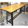 Image 1 : BAILIFF SEIZURE LARGE WOOD TOP BAR HEIGHT TABLE 96"X27"X42"
